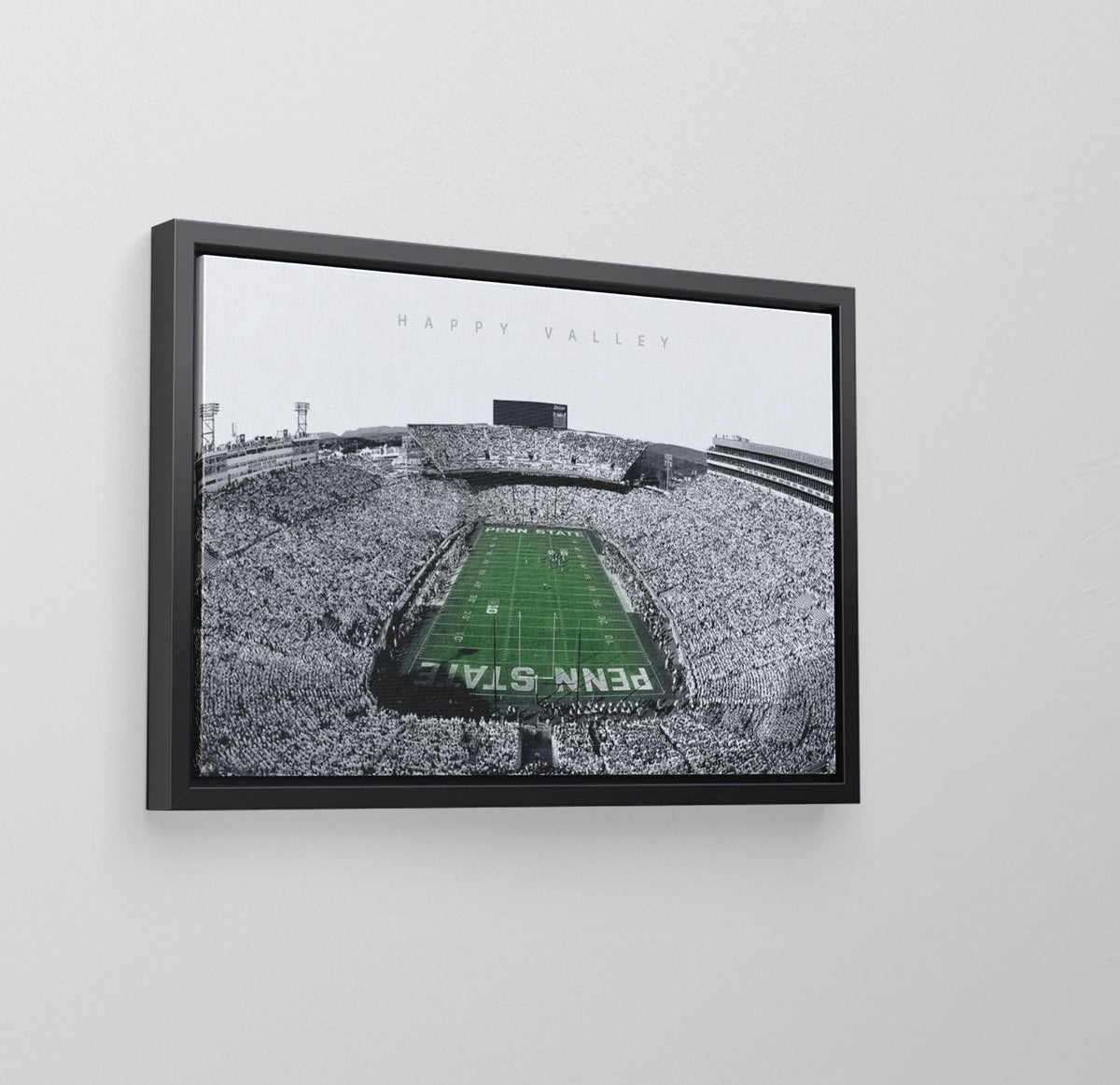 Penn State Beaver Stadyumu Posteri – Siyah Beyaz Kolej Amerikan Futbolu Duvar Sanatı (A4/A3)