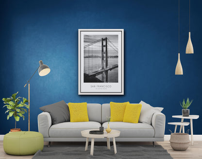 Golden Gate Bridge Black & White Canvas Print – San Francisco Wall Art