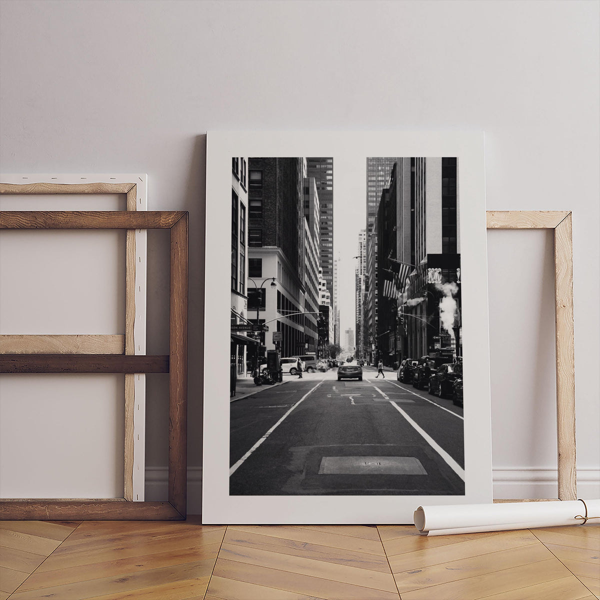 Central Street Posteri – Siyah Beyaz Kentsel Şehir Duvar Sanatı (A4/A3)