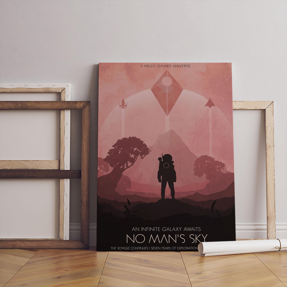 No Man's Sky Minimalist Poster – AI Art Print, Gamer Wall Decor (Digital Download)
