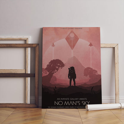 No Man's Sky Minimalist Poster – AI Art Print, Gamer Wall Decor (Digital Download)