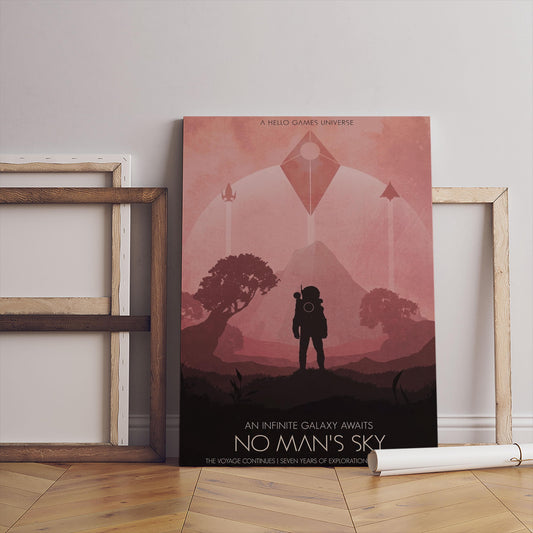 No Man's Sky Minimalist Poster – AI Art Print, Gamer Wall Decor (Digital Download)