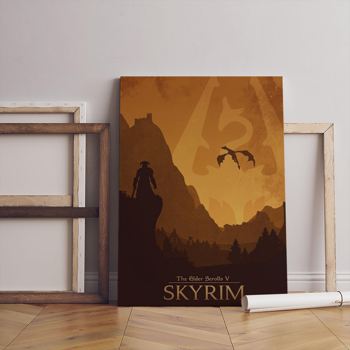 Minimalist Skyrim Art Print – Elder Scrolls V Wall Decor (Digital Download)