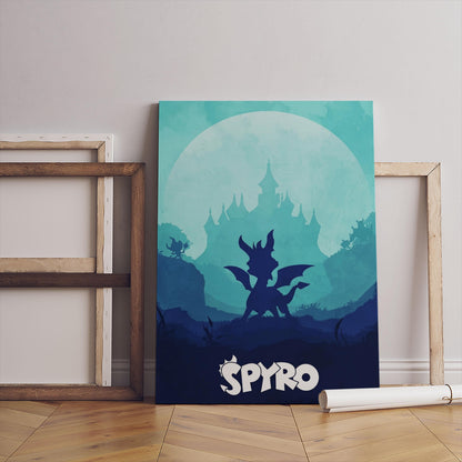Spyro Dragon Art Print – Minimalist Game Poster (Digital Download)