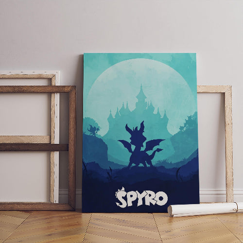 Spyro Dragon Art Print – Minimalist Game Poster (Digital Download)