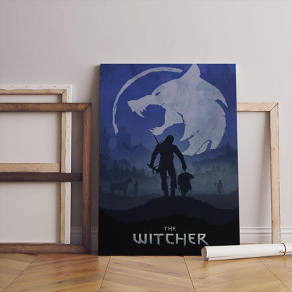 The Witcher Minimalist Art Print – AI-Crafted Game Poster (Digital Download)
