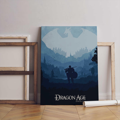 Dragon Age Origins Art Print – Minimalist Gamer Wall Decor (Digital Download)