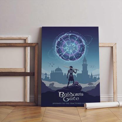 Baldur's Gate Art Print – Minimalist Video Game Wall Decor (Digital Download)