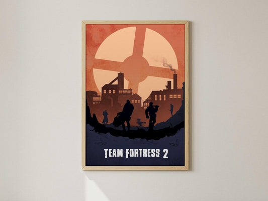 Team Fortress 2 Poster – Minimalist Multiplayer Shooter Wall Art (A4/A3)