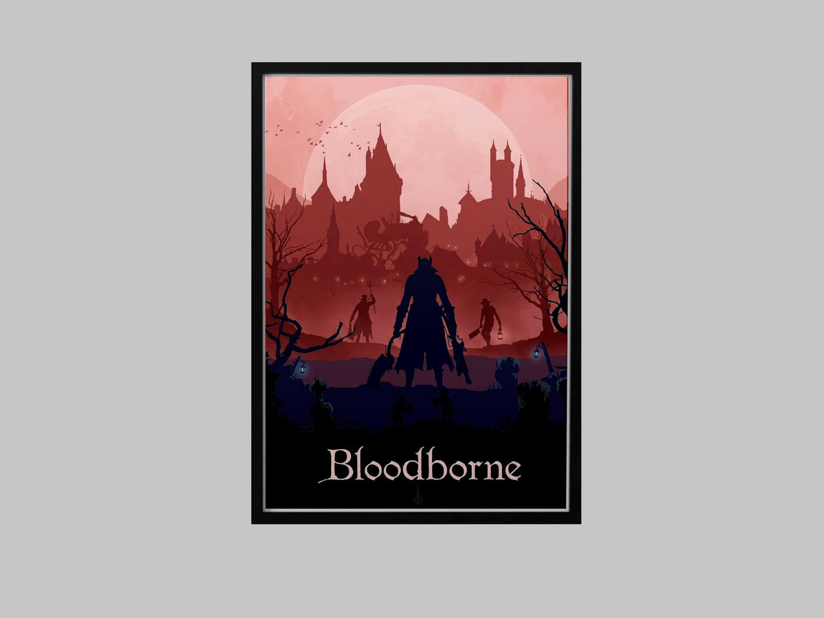 Bloodborne Minimalist Art Print – AI-Crafted Wall Decor   A4 - A3 Poster