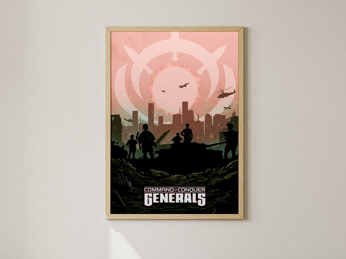 Command & Conquer Generals AI Art Print – Gamer Wall Decor (A4/A3)