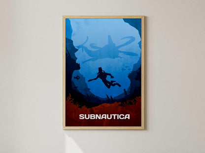 Subnautica AI Art Print – Underwater Gamer Wall Decor (A4/A3)