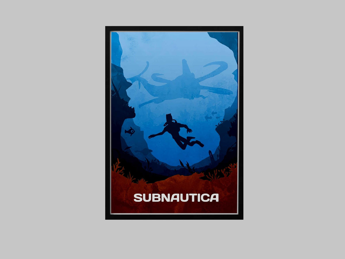 Subnautica AI Art Print – Underwater Gamer Wall Decor (A4/A3)