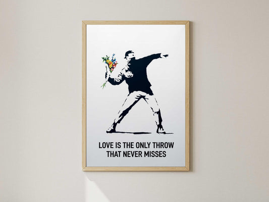 Banksy Love Is The Only Poster Print – AI Crafted Wall Decor A4 - A3 Poster