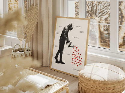 Banksy Kalpler Hediyesi Posteri – Grafiti Sokak Sanatı Baskısı (A4/A3)