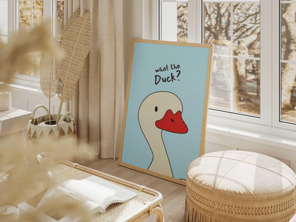 Funny Duck Typography Print, Sarcastic Animal Wall Art (Digital Download)