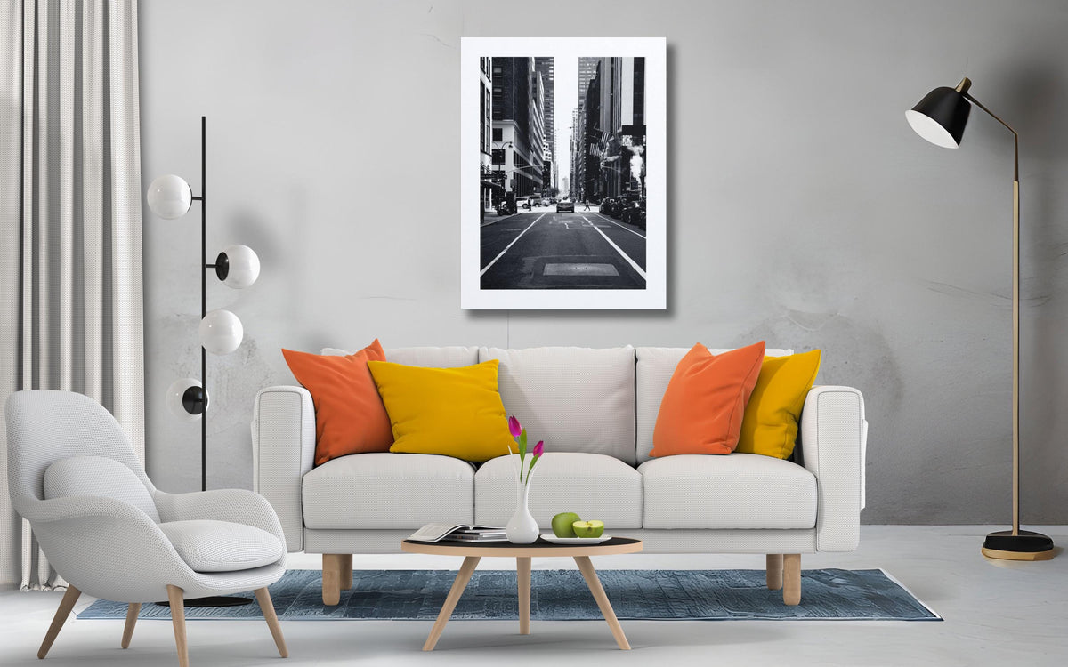 Central Street Posteri – Siyah Beyaz Kentsel Şehir Duvar Sanatı (A4/A3)