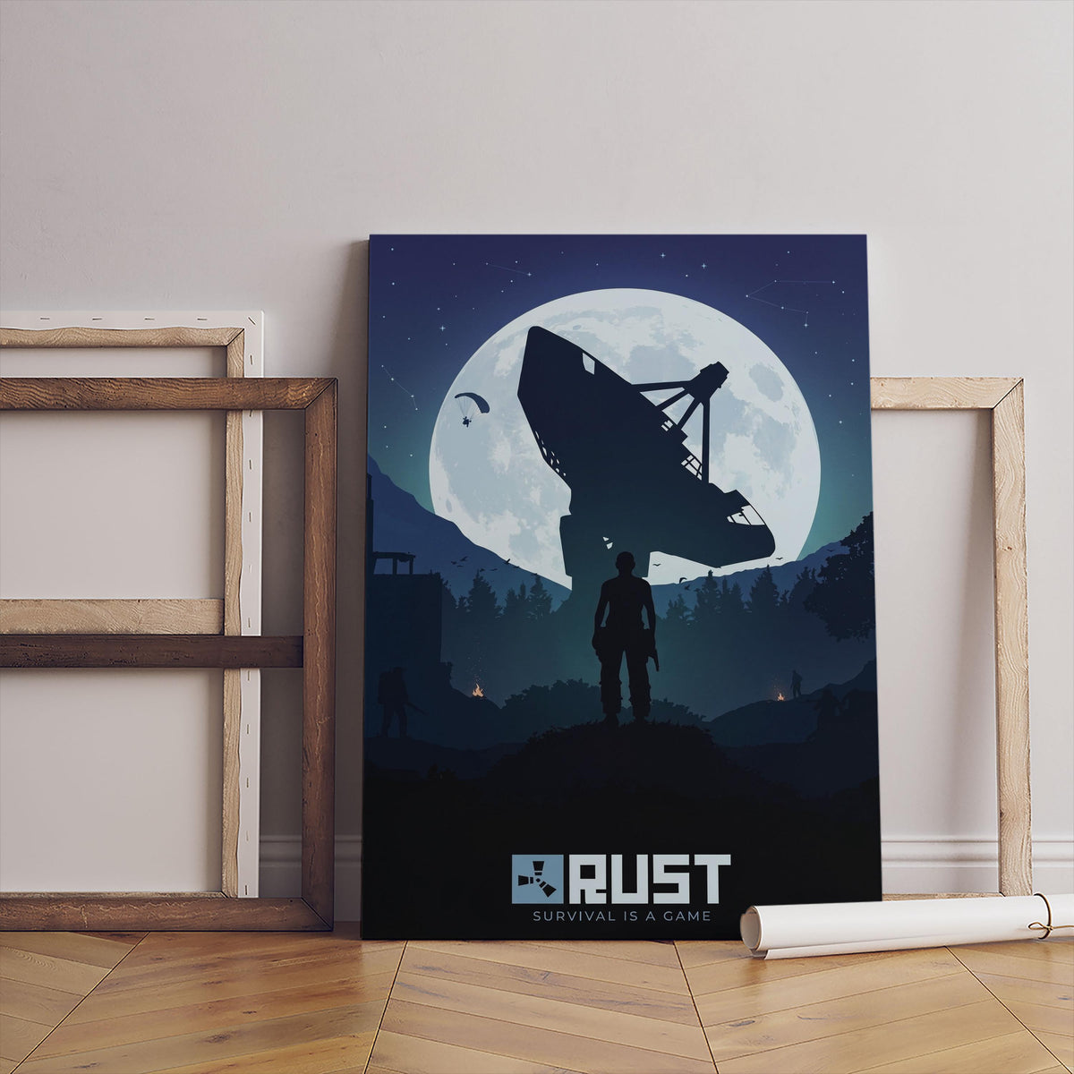 Rust Game Poster – Minimalist Survival Art Print (Digital Download)
