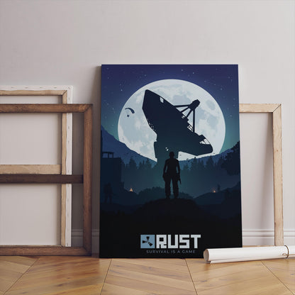 Rust Game Poster – Minimalist Survival Art Print (Digital Download)