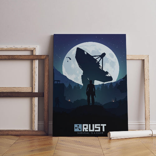 Rust Game Poster – Minimalist Survival Art Print (Digital Download)