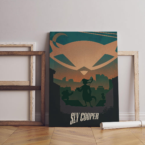 Sly Cooper Video Game Poster – Minimalist Art Print (Digital Download)