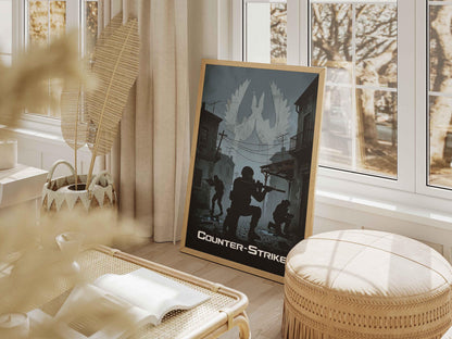 Video Game Wall Decor, Gamer Room Art, CSGO Merchandise, Tactical Shooter Gift
