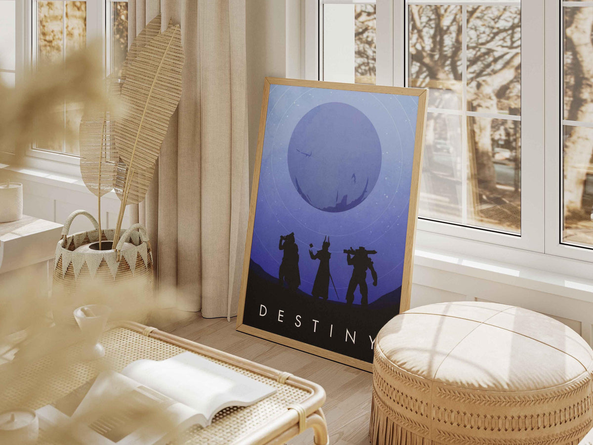 Destiny Poster, Gaming Wall Art, Sci-Fi Wall Decor, Video Game