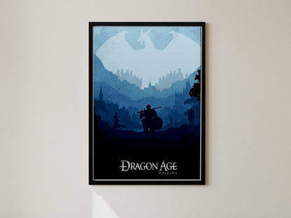 Dragon Age Origins Gaming Poster, Fantasy Wall Art (Digital Download)