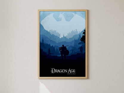 Dragon Age Origins Gaming Poster, Fantasy Wall Art (Digital Download)