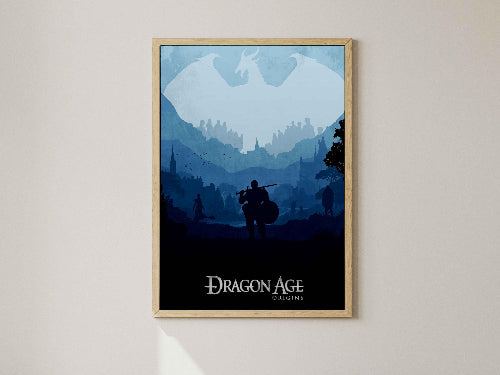 Dragon Age Origins Gaming Poster, Fantasy Wall Art (Digital Download)