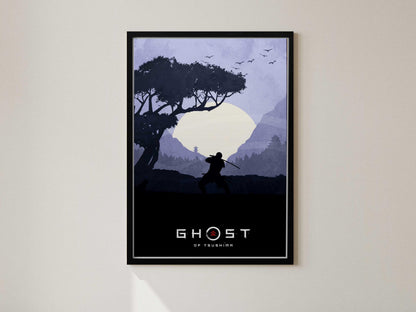 Ghost of Tsushima Poster, Gaming Wall Art, Samurai Wall Decor