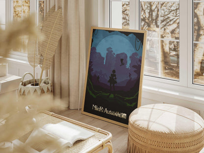 NieR Automata Gaming Poster, Video Game Wall Art, Gamer Decor