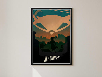 Sly Cooper Video Game Poster, Modern Art Print (Digital Download)
