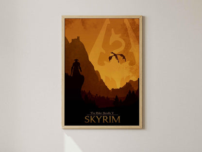 Skyrim Poster – Elder Scrolls V Wall Art Print (Digital Download)