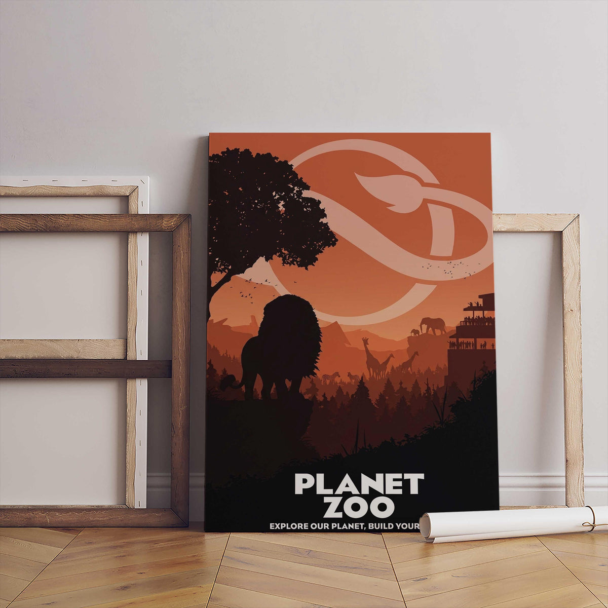 Planet Zoo Minimalist Art Print – AI-Crafted Wall Decor (Digital Download)