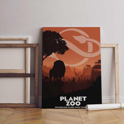 Planet Zoo Minimalist Art Print – AI-Crafted Wall Decor (Digital Download)