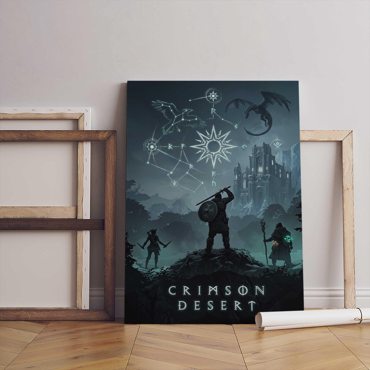 Crimson Desert Video Game Poster – AI Art Print (Digital Download)