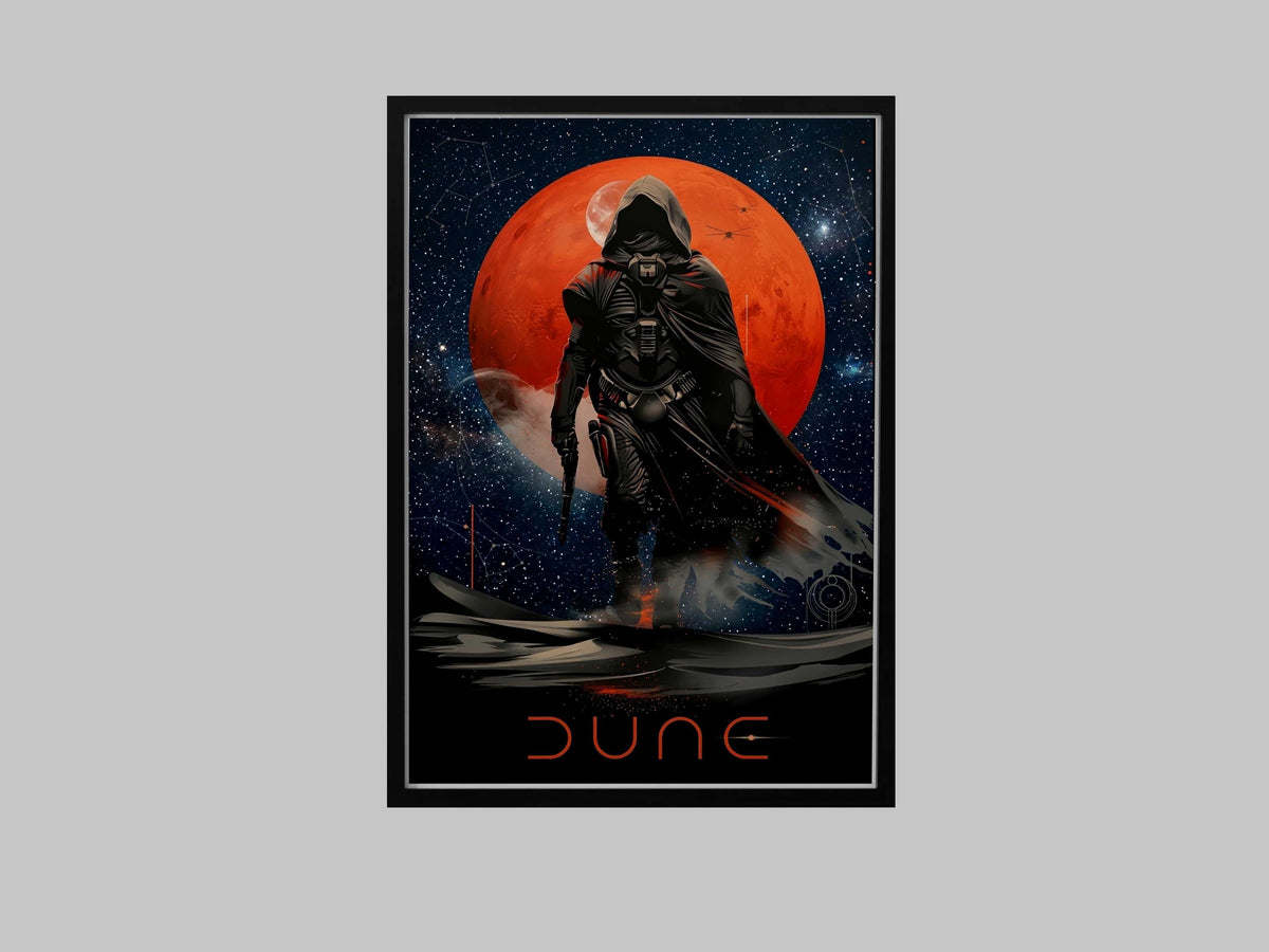 Dune Movies Minimalist Art Print – AI-Crafted Wall Decor A4 - A3 Poster