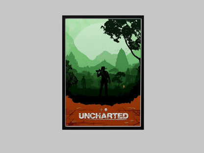 Minimalist Uncharted Game Poster – AI-Crafted Wall Art (A4/A3)