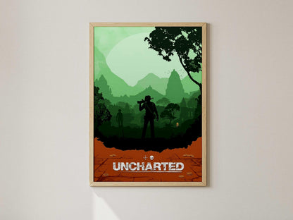 Minimalist Uncharted Game Poster – AI-Crafted Wall Art (A4/A3)