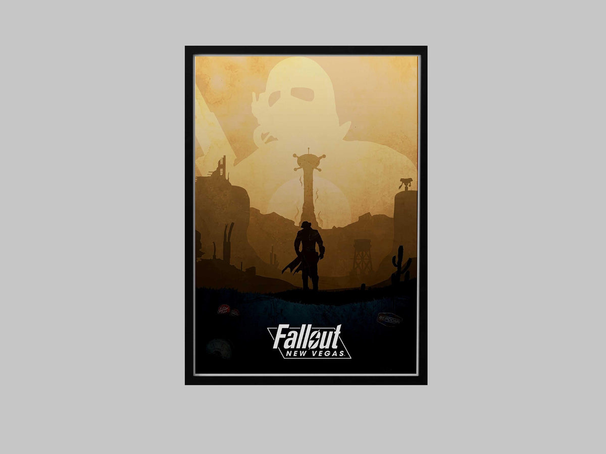 Fallout New Vegas AI Art Print – Post-Apocalyptic Wall Decor (A4/A3)