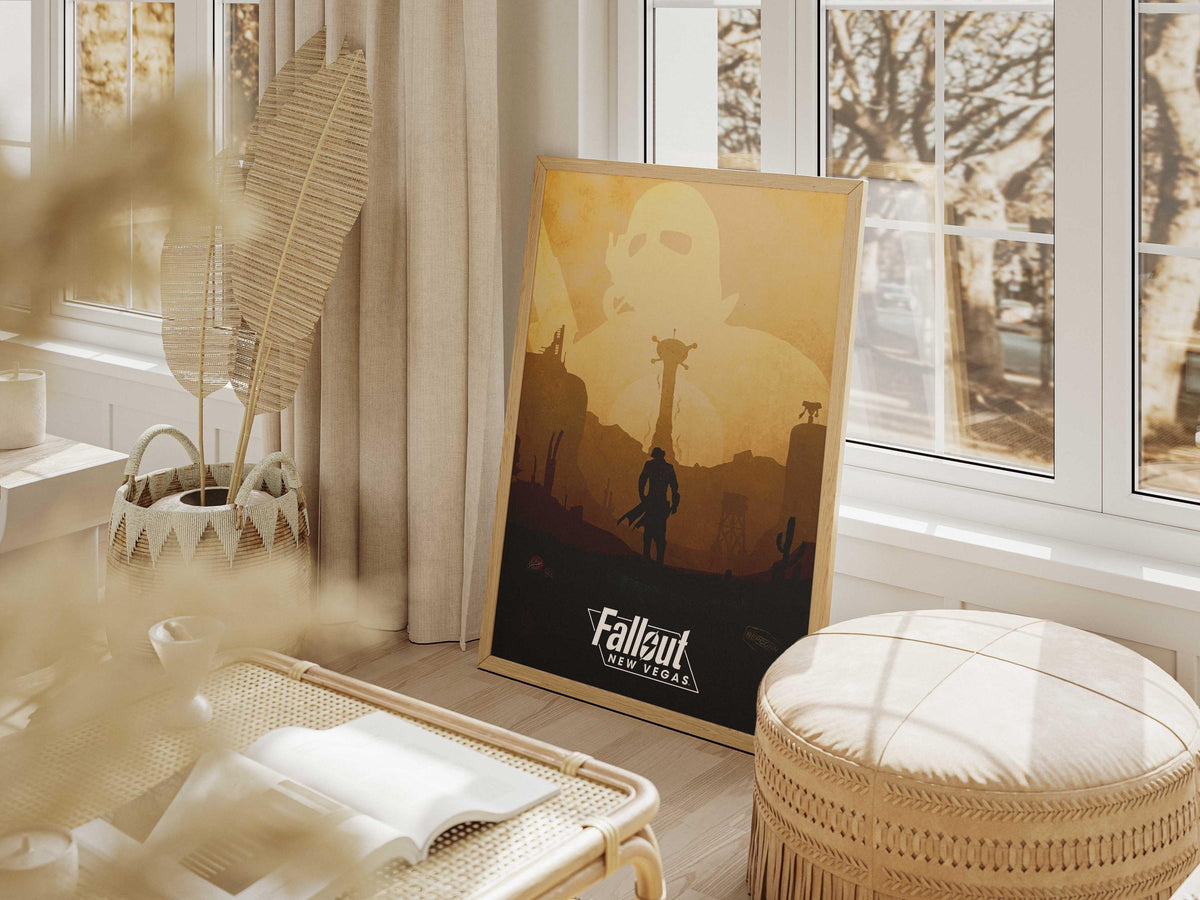 Fallout New Vegas AI Art Print – Post-Apocalyptic Wall Decor (A4/A3)