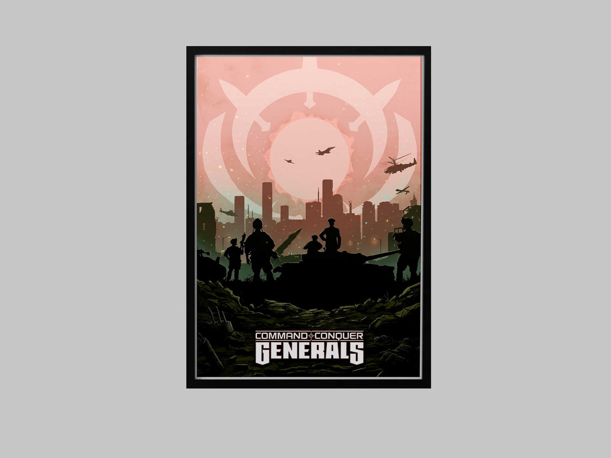 Command & Conquer Generals AI Art Print – Gamer Wall Decor (A4/A3)