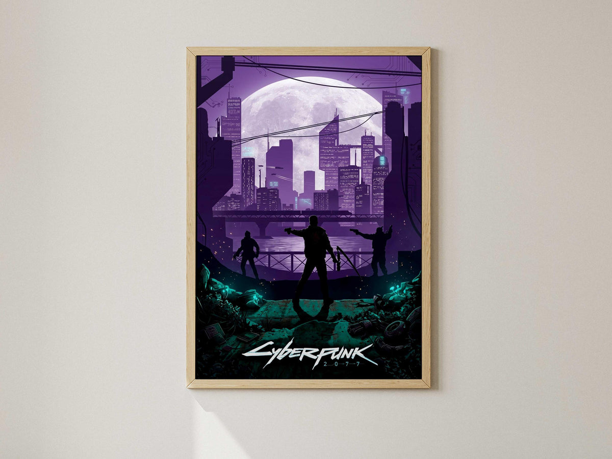 Cyberpunk 2077 AI Art Print – Gamer Wall Decor (A4/A3)