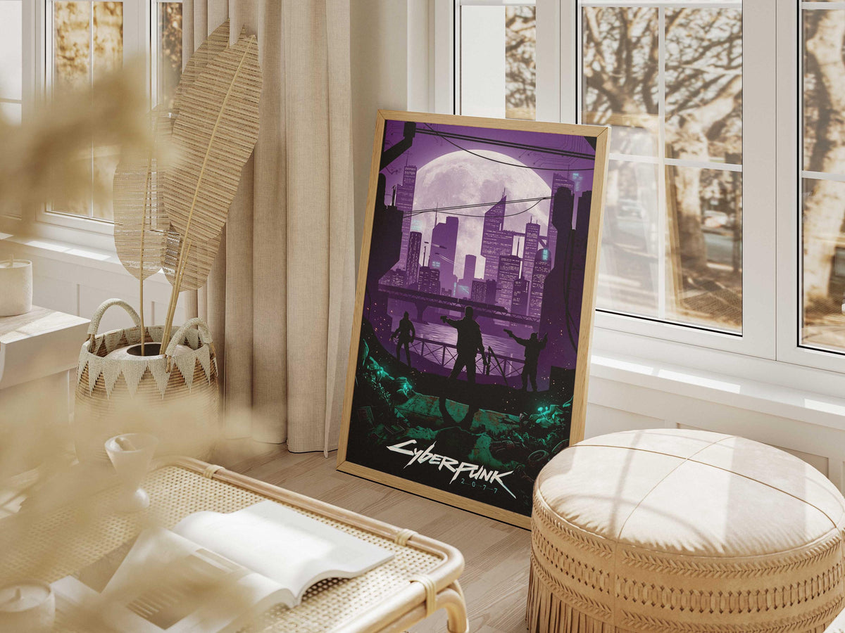 Cyberpunk 2077 AI Art Print – Gamer Wall Decor (A4/A3)
