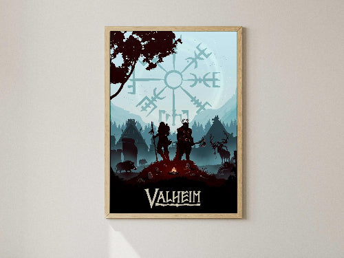 Valheim Video Game Poster – AI Art Print, Gamer Wall Decor (A4/A3)