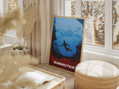 Subnautica AI Art Print – Underwater Gamer Wall Decor (A4/A3)