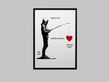 Banksy Endless Love Poster Print – AI Crafted Wall Decor A4 - A3 Poster