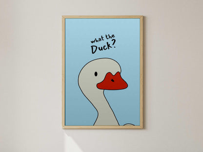 Funny Duck Typography Print, Sarcastic Animal Wall Art (Digital Download)
