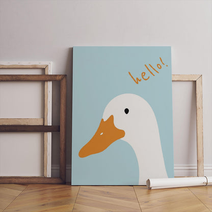 Minimalist Duckling Wall Art, Modern Nursery Decor (Digital Download)
